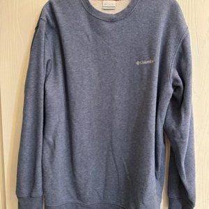Columbia Mens Size Large, Blue, Crew Collar, Fleece Sweater